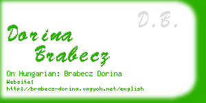 dorina brabecz business card